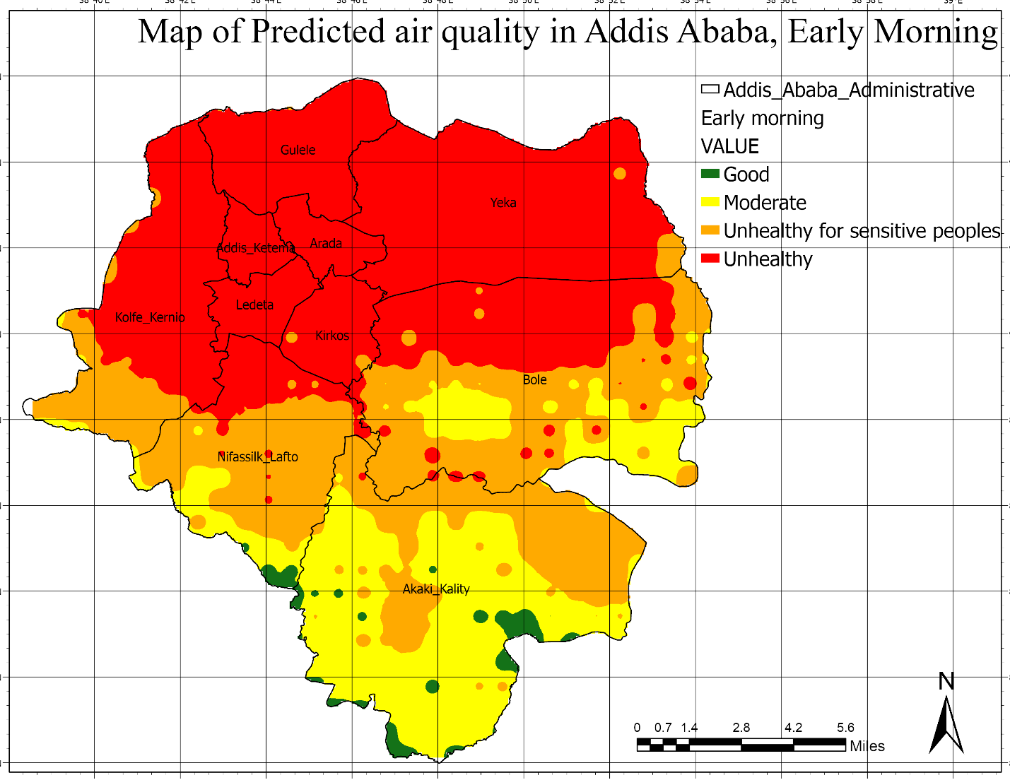 Maps of PM2.5 by time of day by Alistair Munro
